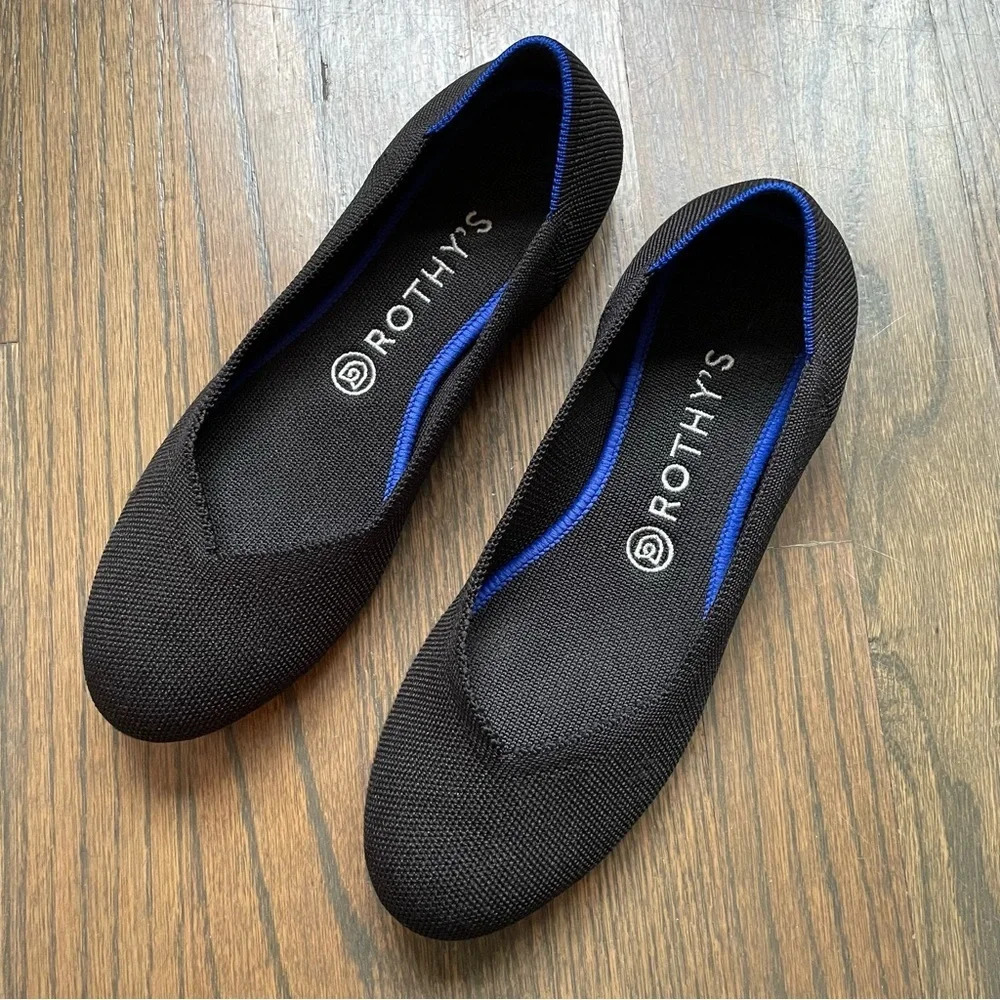 Rothy's Women’s The Flat True Black Round Toe - Size 9